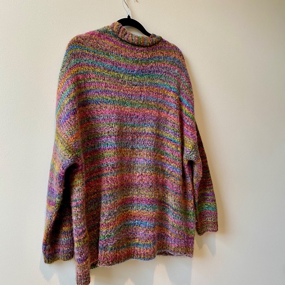 URBAN OUTFITTERS Space-Dye Oversized Rainbow Cardigan - Size S/P - Picture 5 of 9